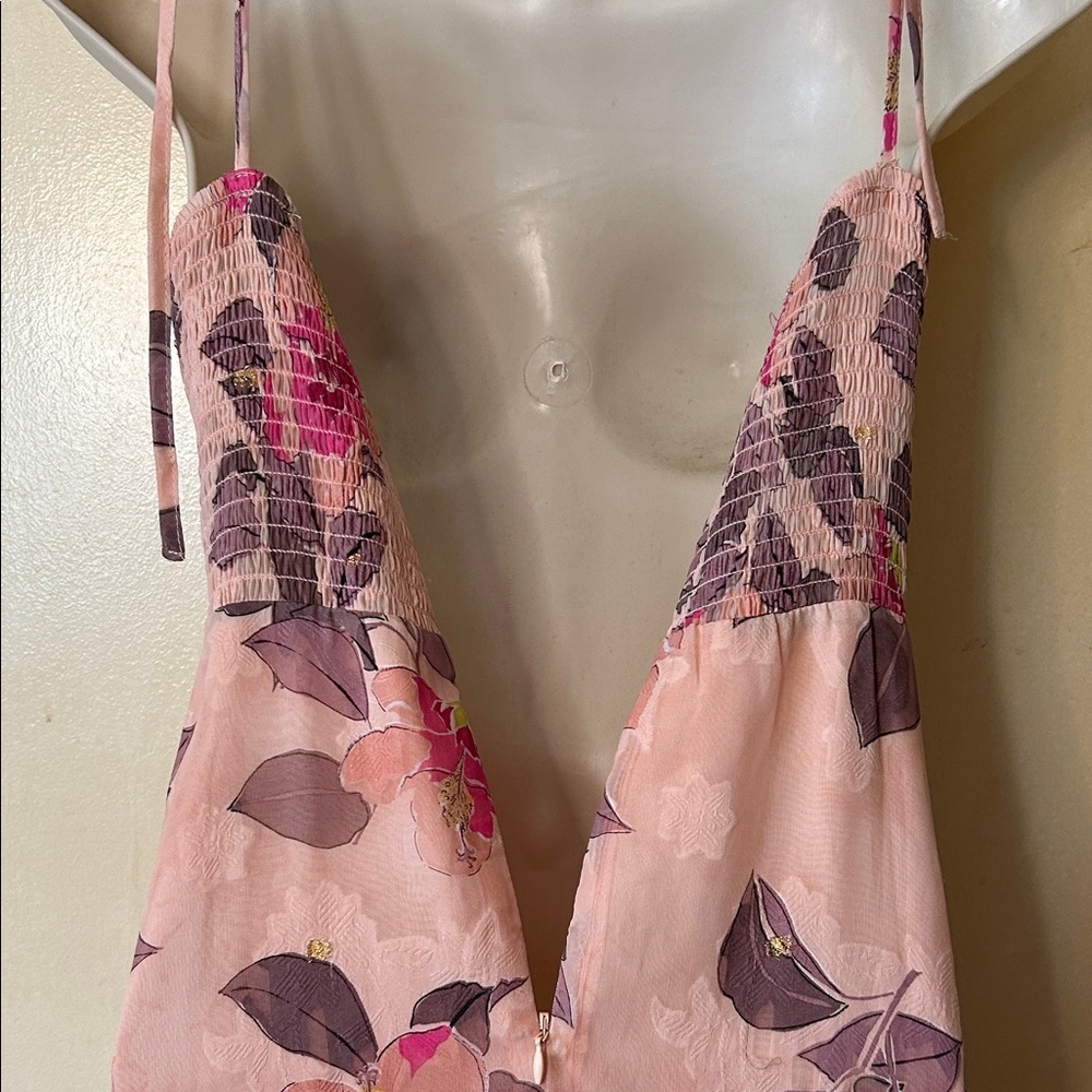 Lulu's Pink and Purple Floral Maxi Dress size M - Picture 11 of 13